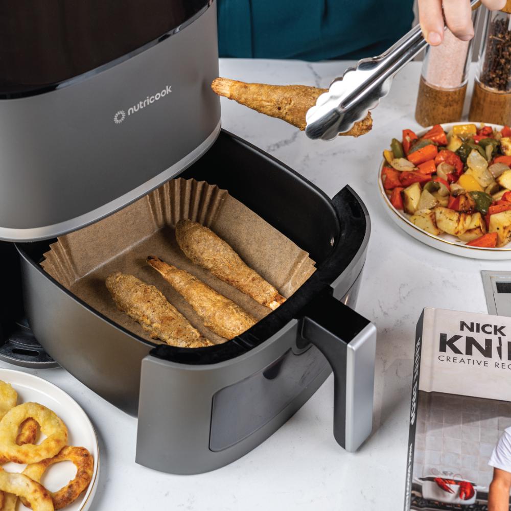 Nutricook - Air Fryer Liners - Beige - 100 Pcs - 16 cm