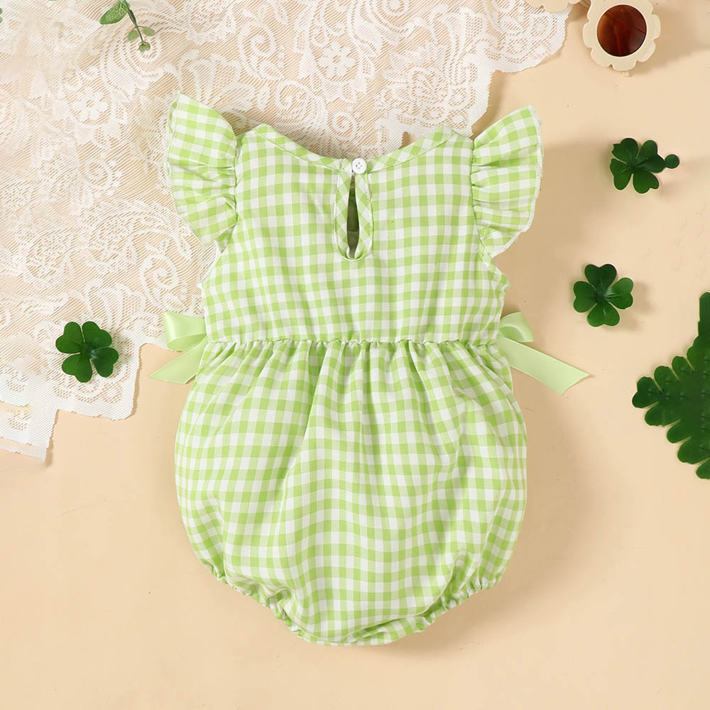 Brownbark Baby Girl's Happy St. Patrick's Day Bodysuit - Green