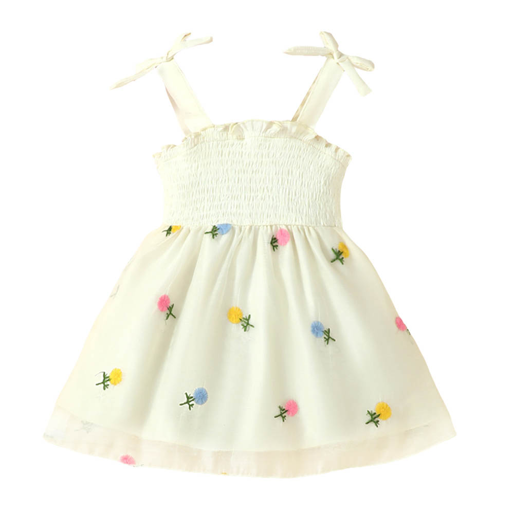 Brownbark Baby Girl's Sleeveless Dress - Beige