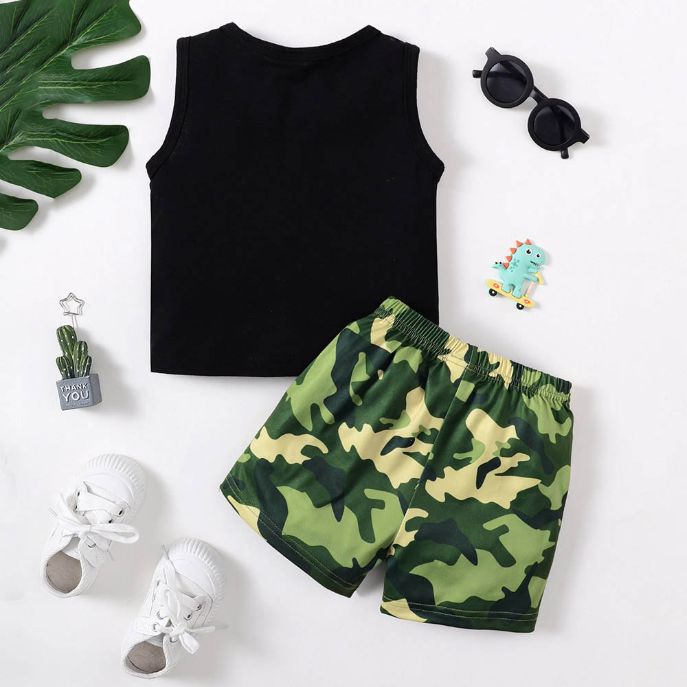Brownbark Boy's Printed Vest and Shorts - 2 Pcs