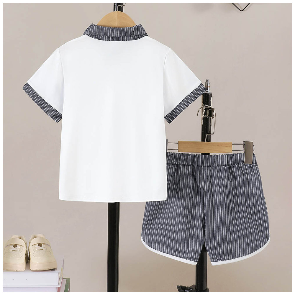 Brownbark Boy's Polo T-Shirt and Shorts - 2 Pcs