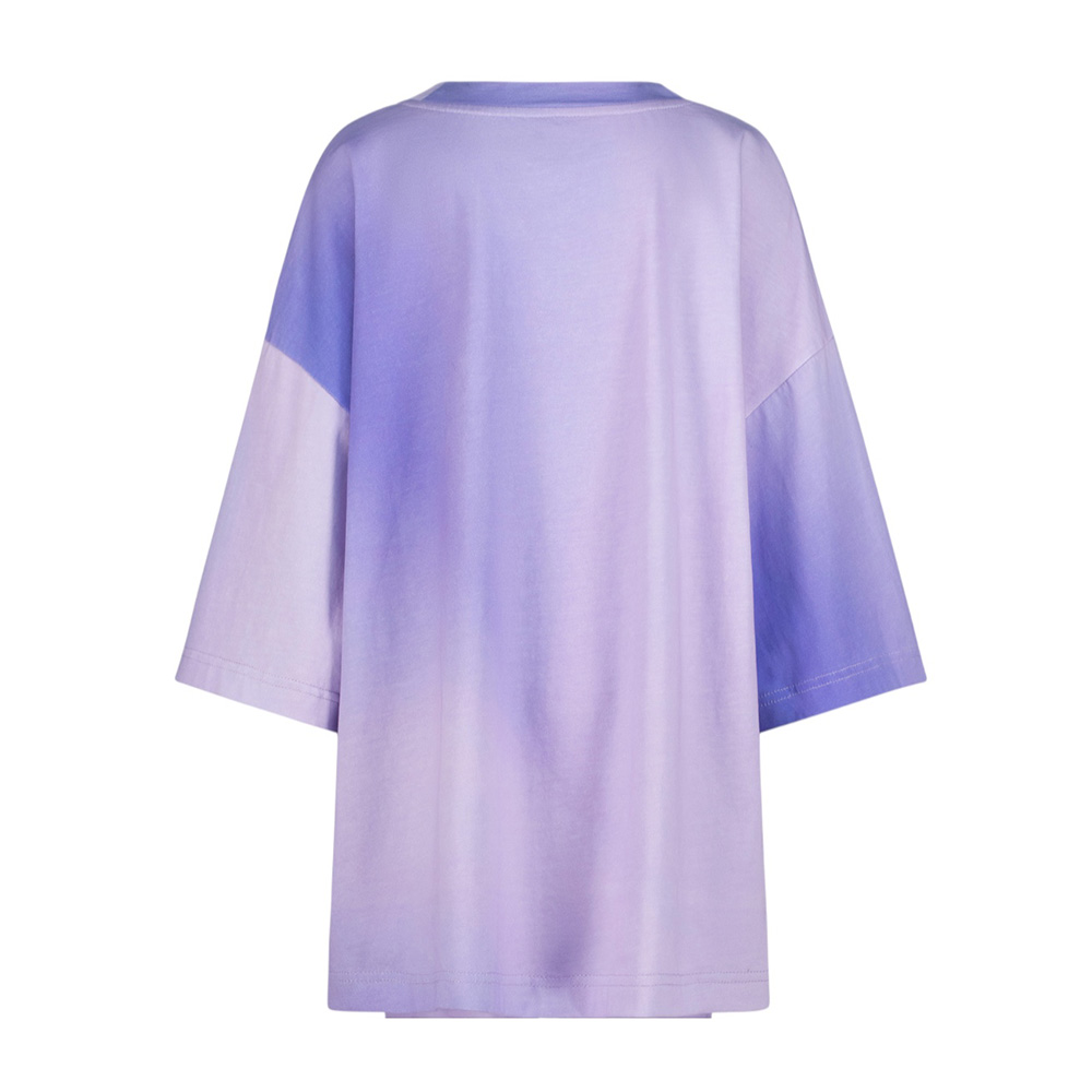Vybrunt Girl's Eludie Oversized T-Shirt and Biker Shorts - Lavender - 2 Pcs