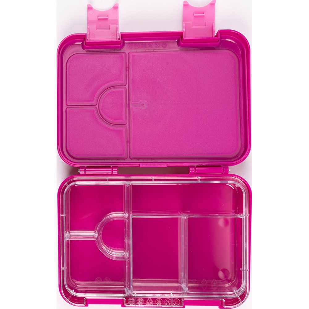 Cocobee - 6-Compartment Bento Lunch Box - Dark Pink