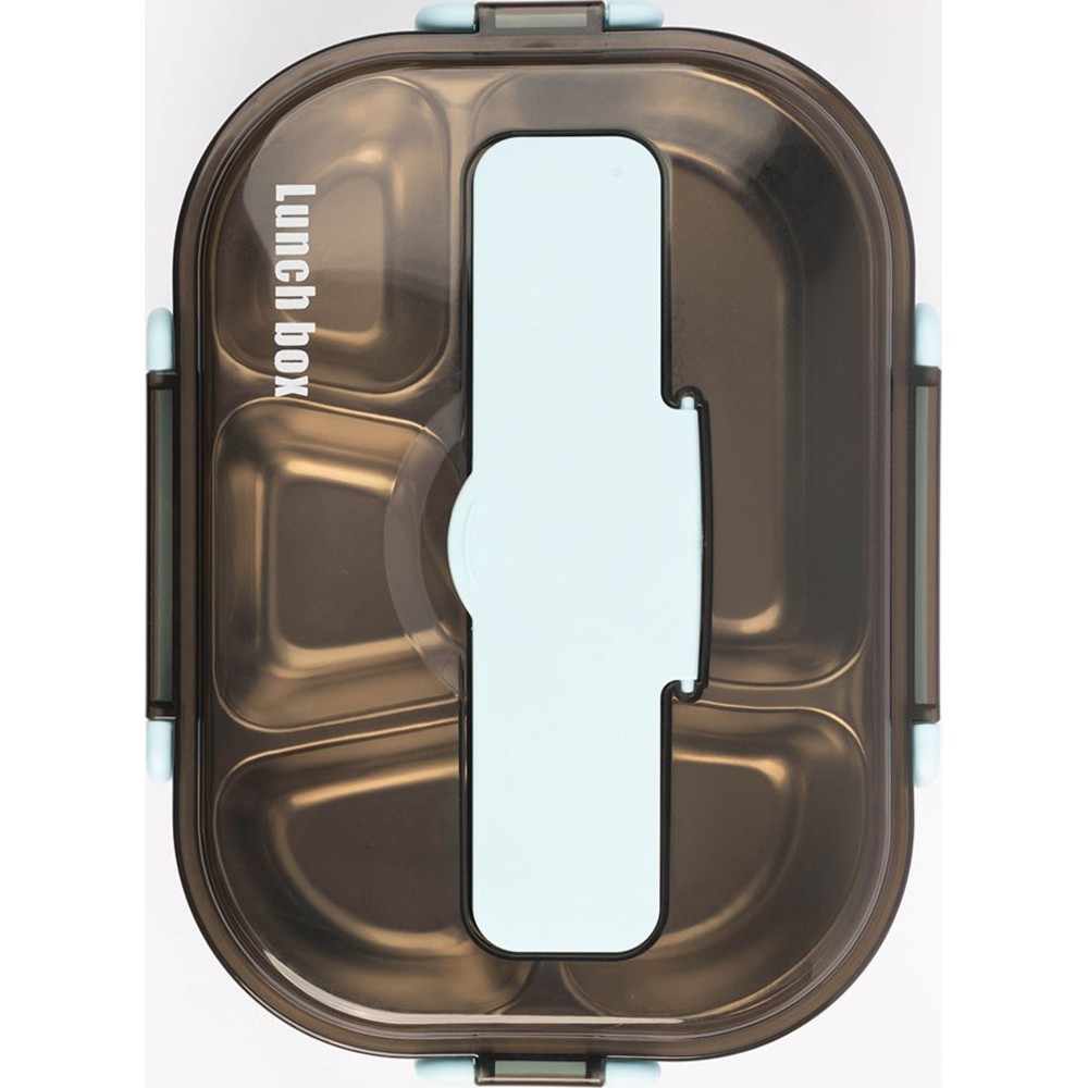 Cocobee - 5-Compartment Oval Lunch Box With Clasp Lock
