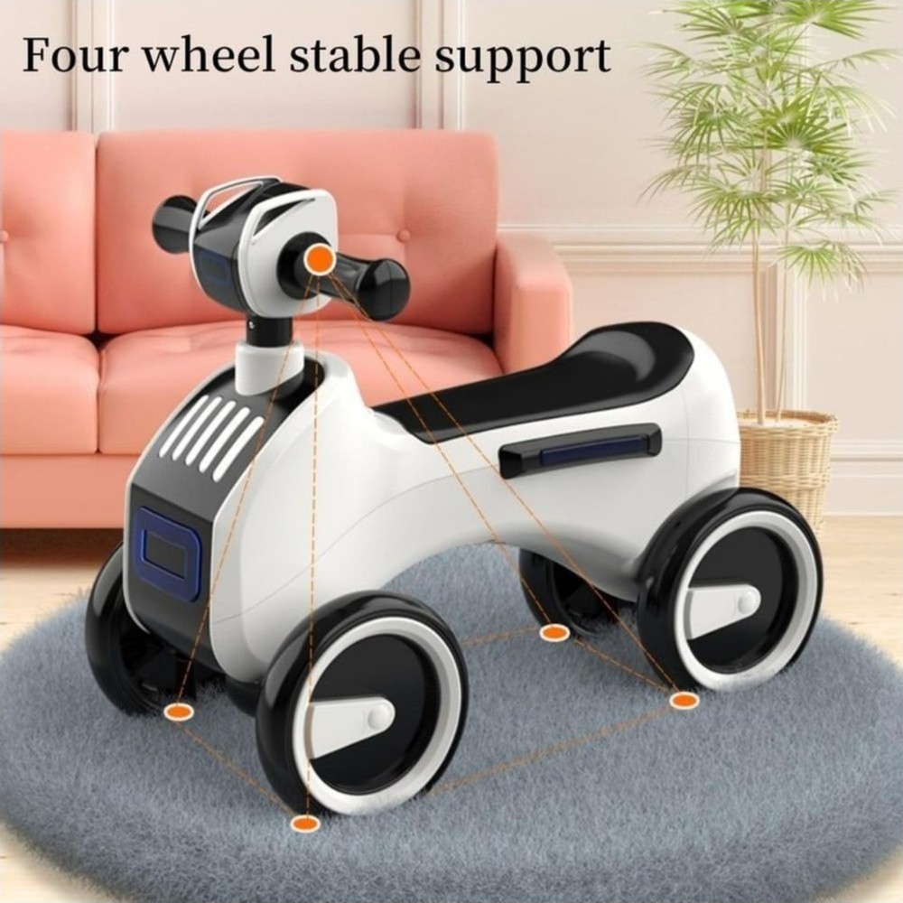 Starmarz - Kids LED Foot-To-Floor Ride-On Scooter - White