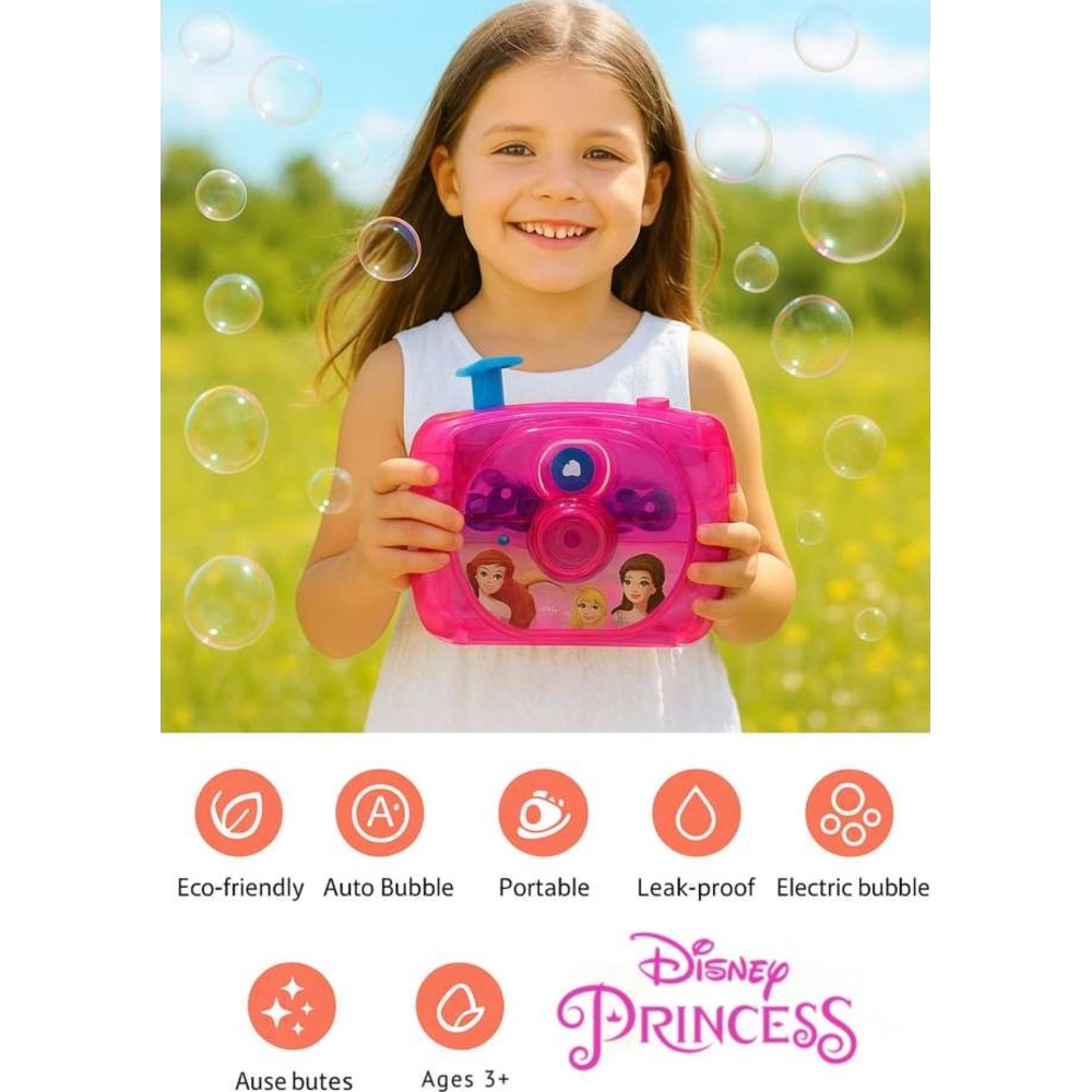 Disney - Princess Bubble Machine With Bubble Solution