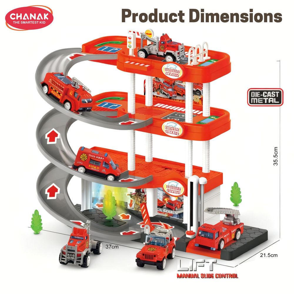 Chanak - Fire Rescue Parking Garage Playset