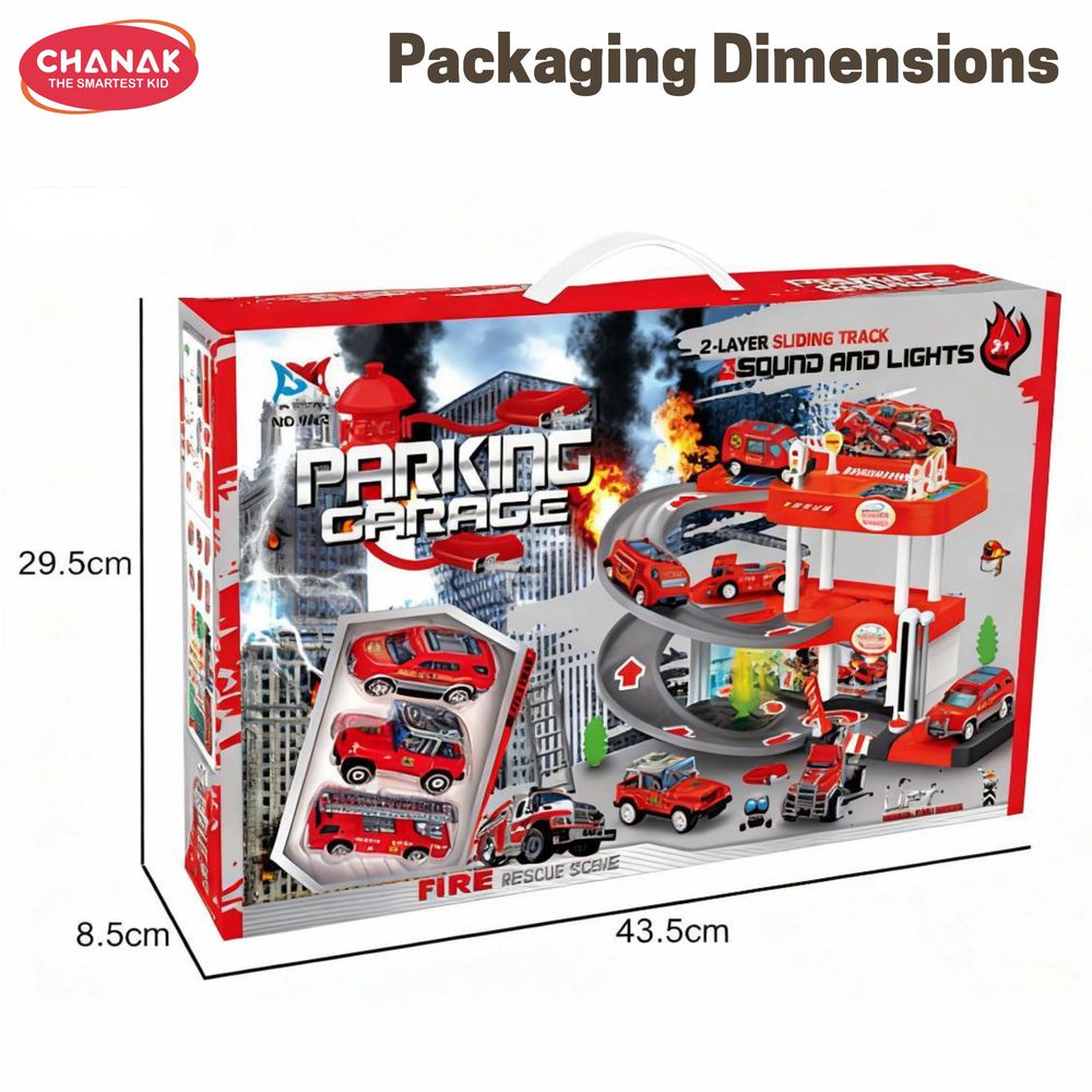 Chanak -  Fire Rescue Parking Garage Fire Station Playset