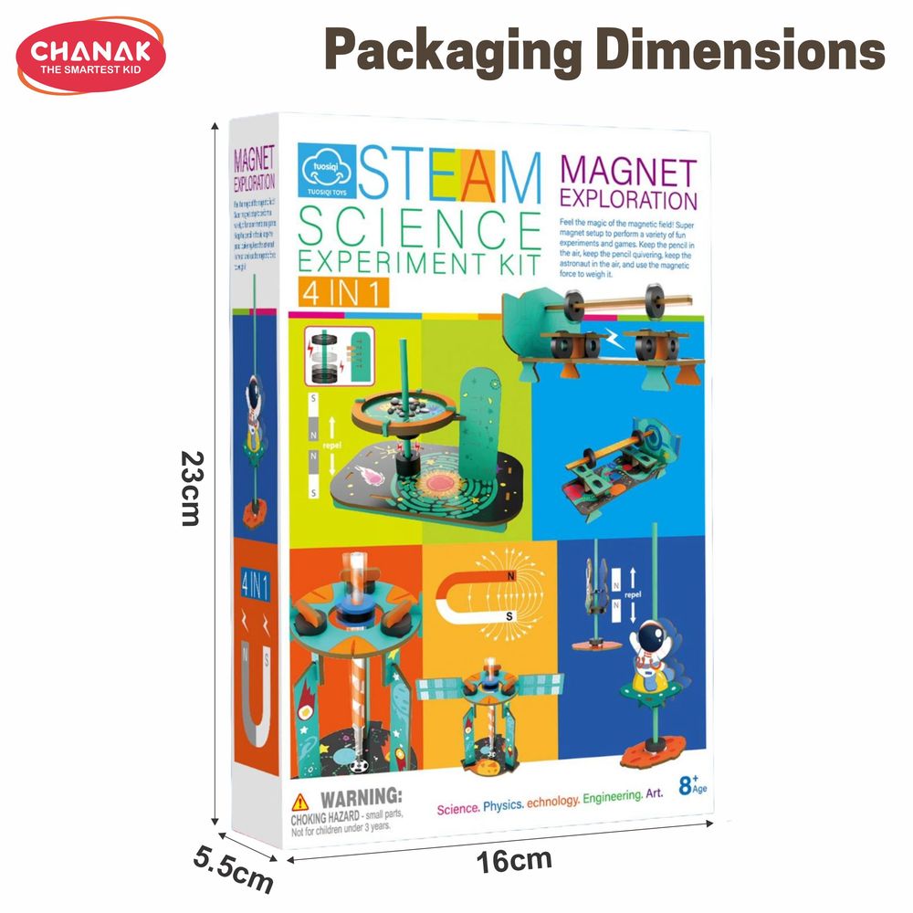 Chanak - 4 In 1 Steam Magnet Exploration DIY Kit - 6 Pcs
