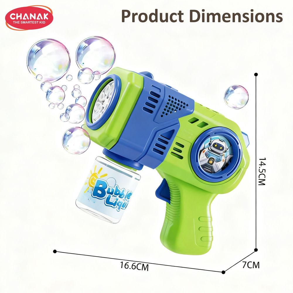 Chanak - Electric Bubble Shooter - Color May Vary - 70 ml