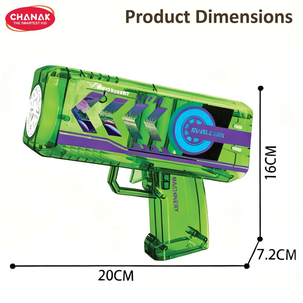Chanak - Electric Machinery LED Bubble Gun - Color May Vary - 70 ml