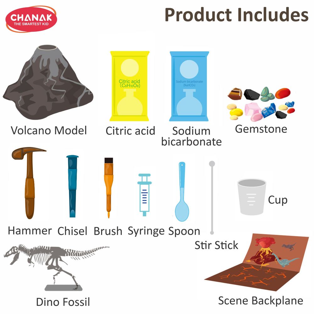 Chanak - Ultimate Volcano Science Kit - 7 Pcs