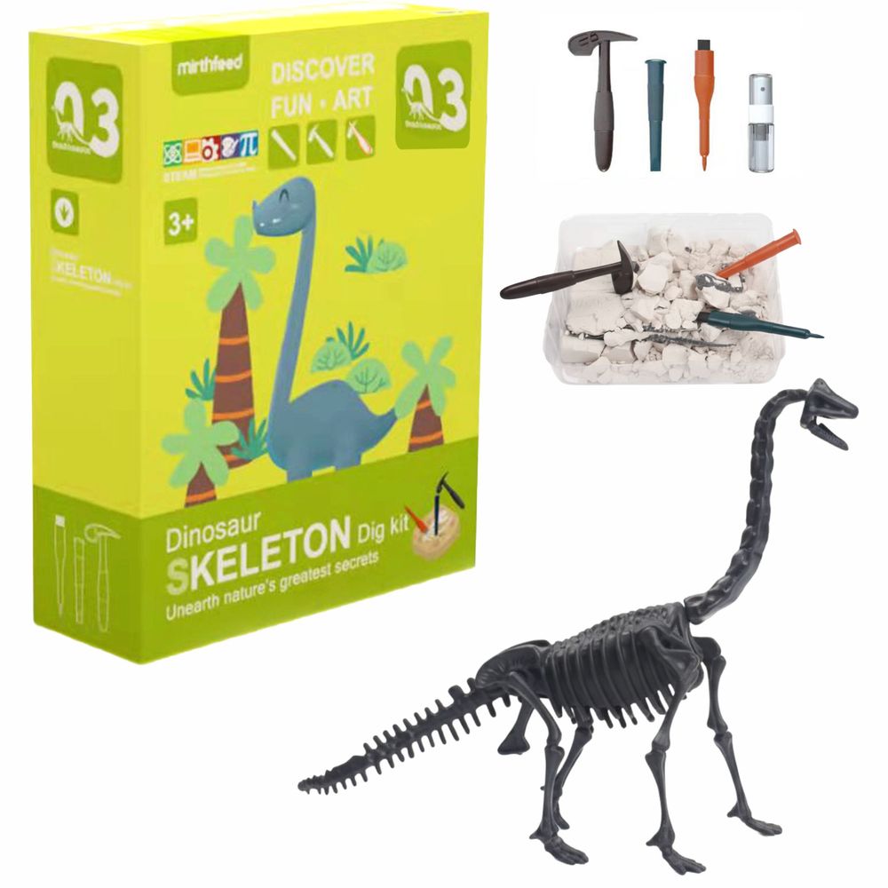 Chanak - Dinosaur Skeleton Dig Kit Brachiosaurus Edition - 6 Pcs