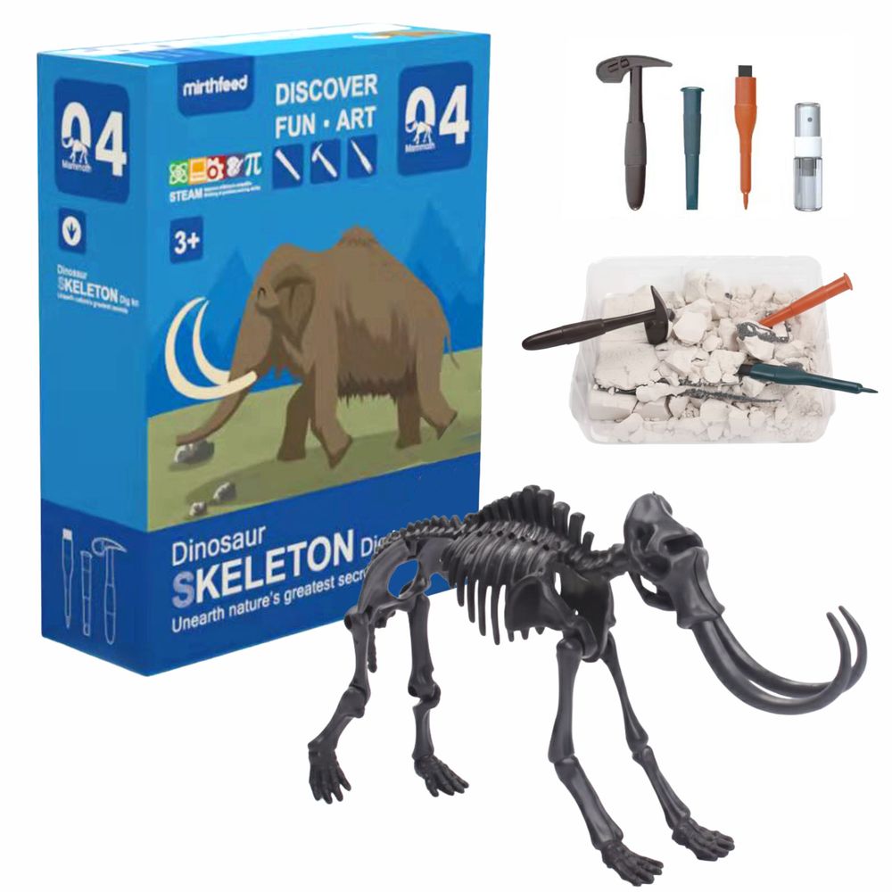 Chanak - Dinosaur Skeleton Dig Kit Mammoth Edition - 6 Pcs