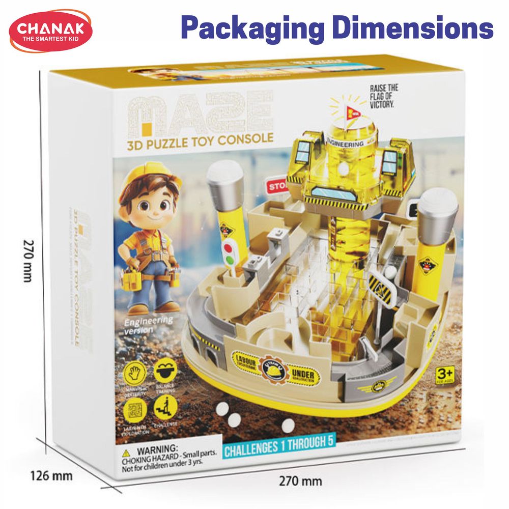 Chanak - Engineering Maze Tower Puzzle Toy - 16 Pcs