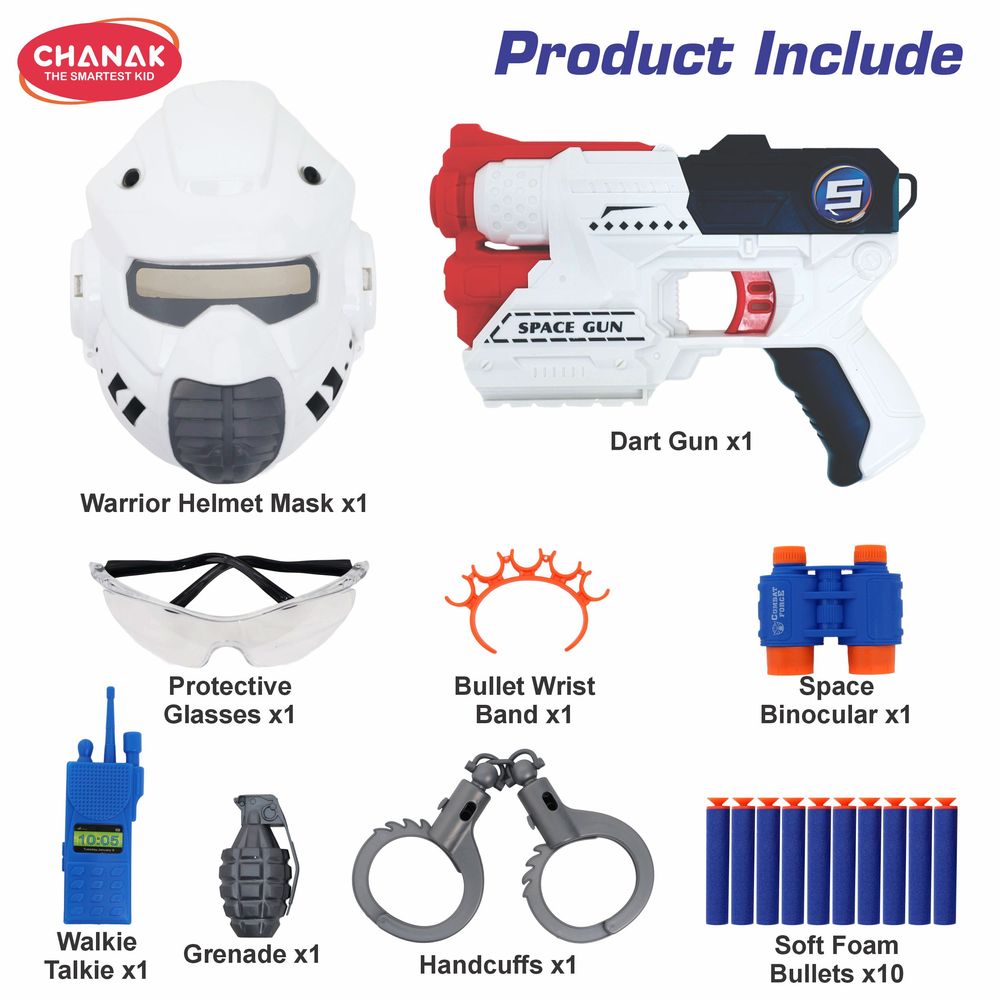 Chanak - 9 In 1 Space Gun Toy Set - 18 Pcs