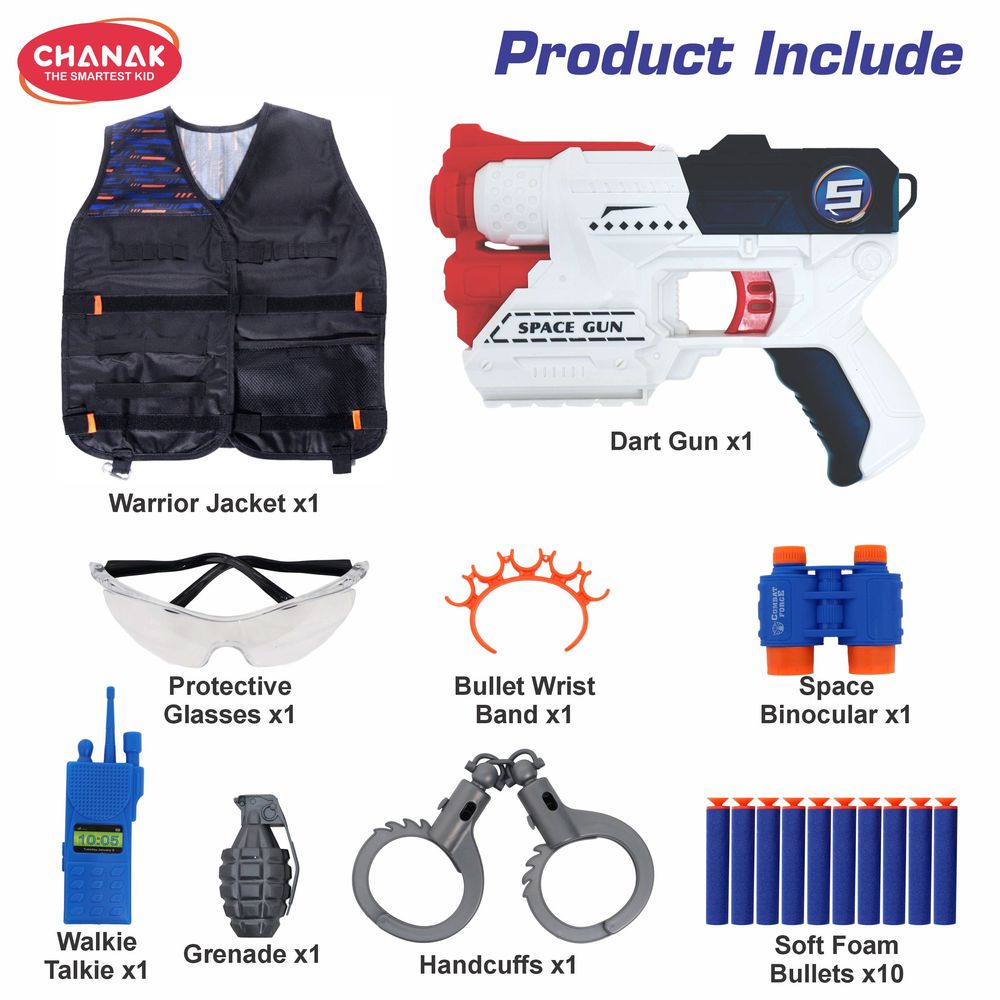 Chanak - Power Shoot Soft Foam Bullet Gun Set - 18 Pcs