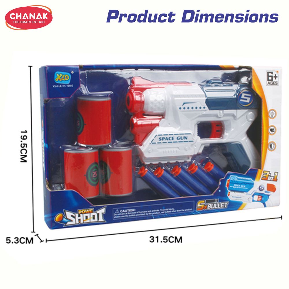 Chanak - Power Shoot Bullet Blaster Set - 9 Pcs