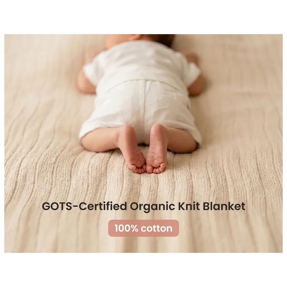 Moonboon - Organic Cotton Baby Blanket - 80x100 cm - Earth