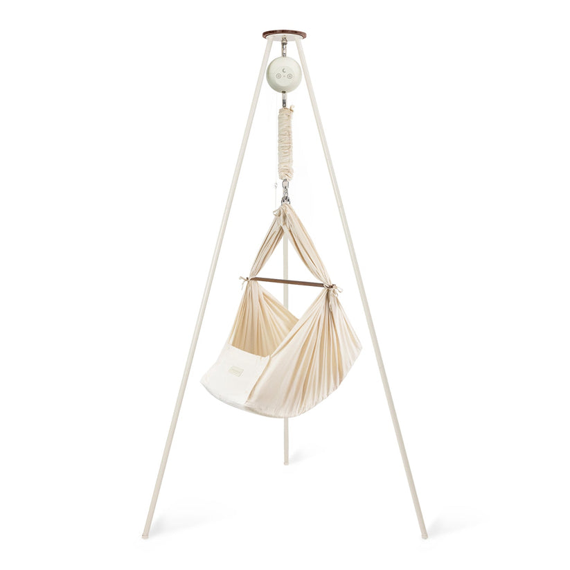 Moonboon - Baby Cotton Hammock With Motor Connect Premium & Tripod Stand - Nature