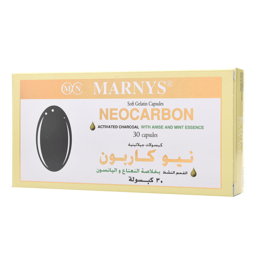 Marnys - Activated Charcoal Neocarbon Capsules - 30 Count