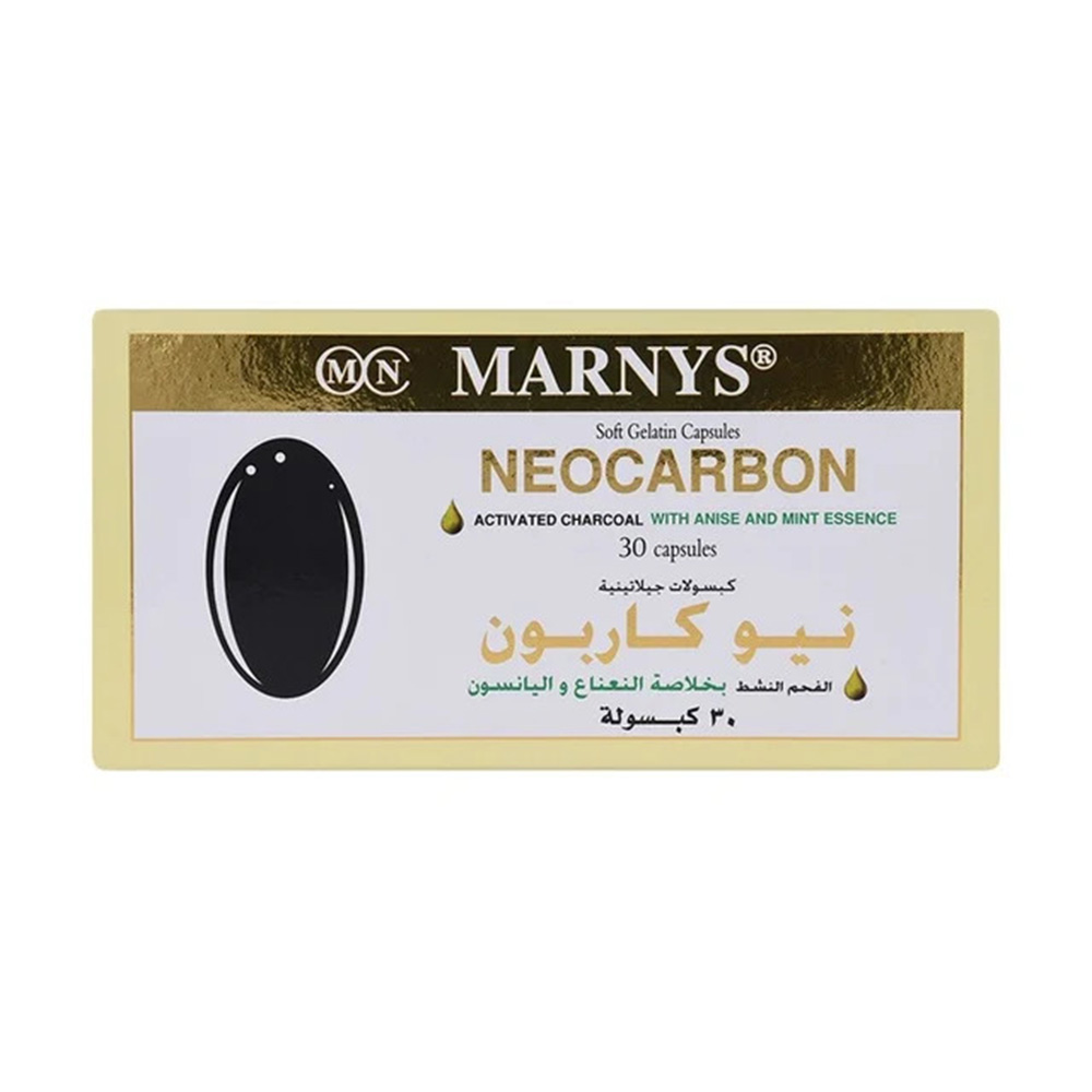 Marnys - Activated Charcoal Neocarbon Capsules - 30 Count