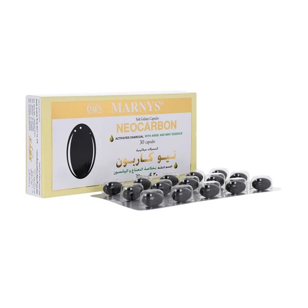 Marnys - Activated Charcoal Neocarbon Capsules - 30 Count