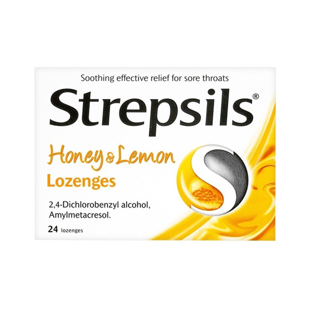 Strepsils - Sore Throat Relief - Honey And Lemon Lozenges - 24 Count