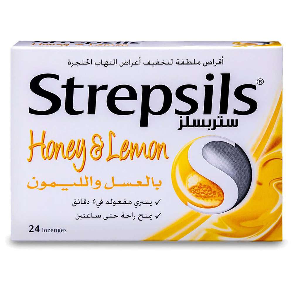 Strepsils - Sore Throat Relief - Honey And Lemon Lozenges - 24 Count
