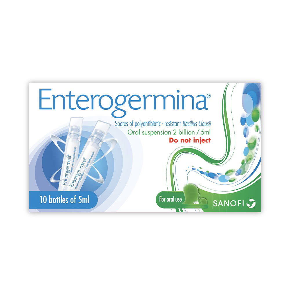 Enterogermina - Probiotic Oral Suspension - 10 Bottles