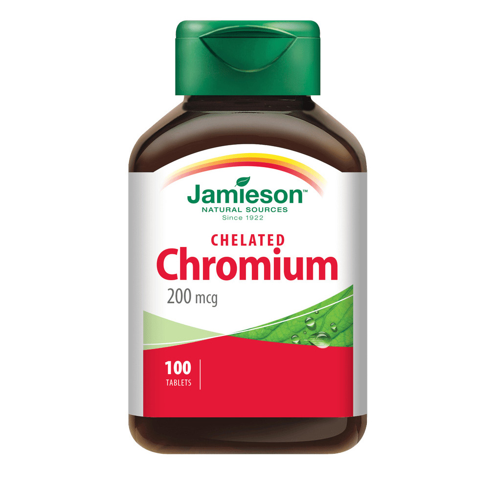 Jamieson - Chelated Chromium 200 mcg - 100 Tablets