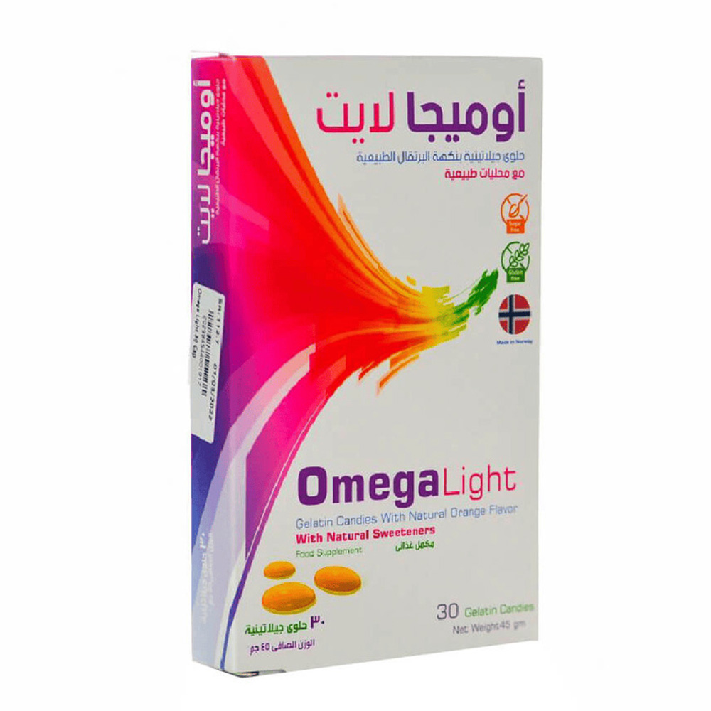 حلوى الجيلاتين أوميغا لايت - 30 قطعة