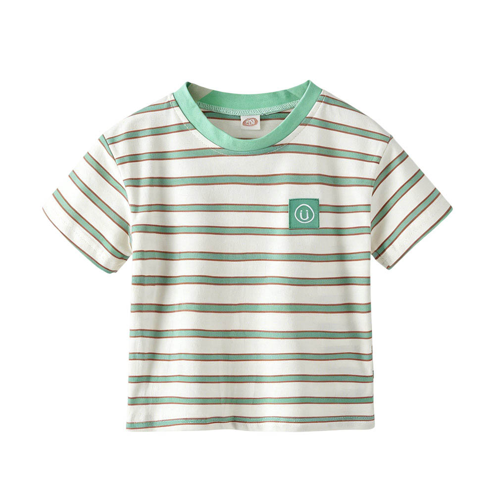 Taiyage - Baby Striped Cotton Short Sleeves T-Shirt