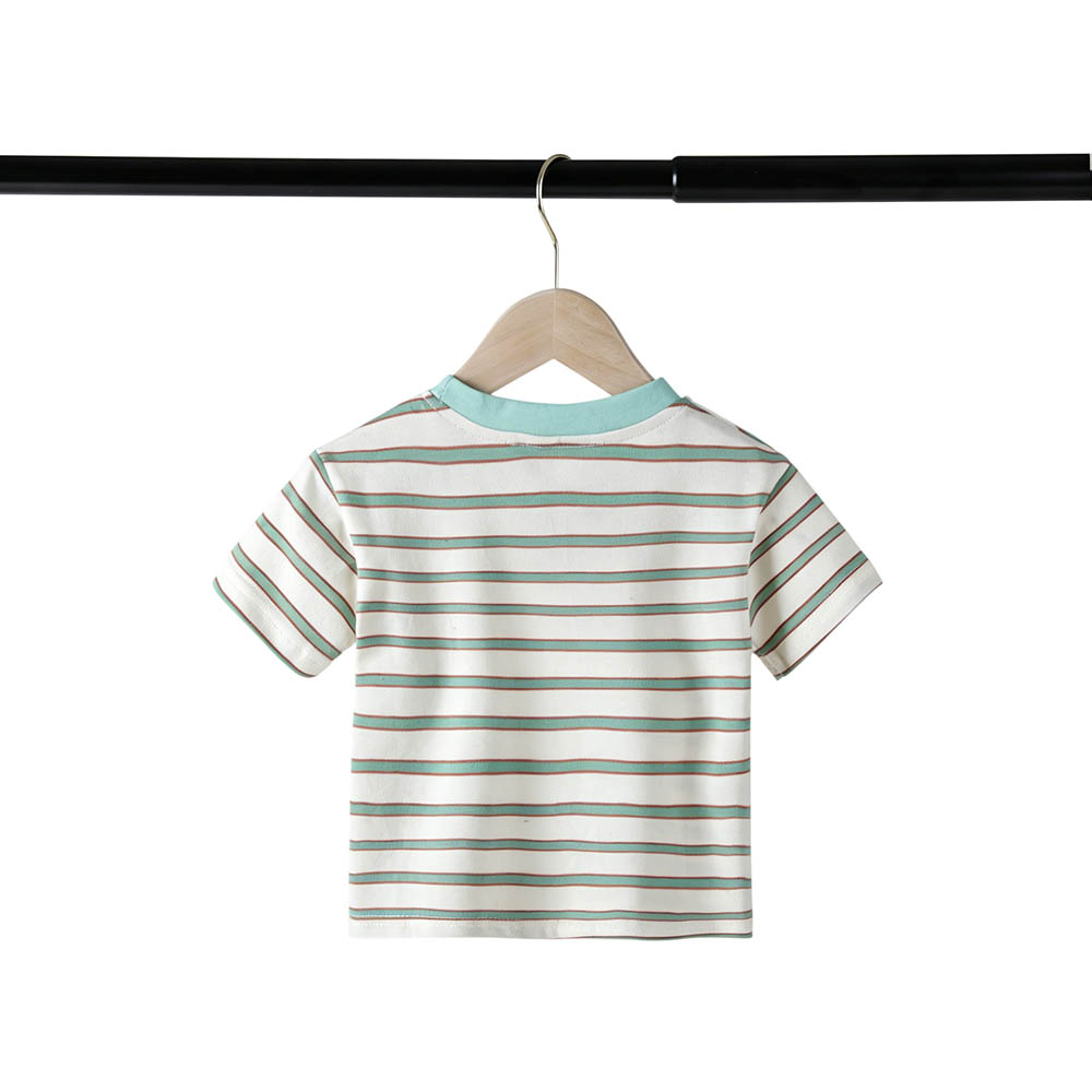 Taiyage - Baby Striped Cotton Short Sleeves T-Shirt