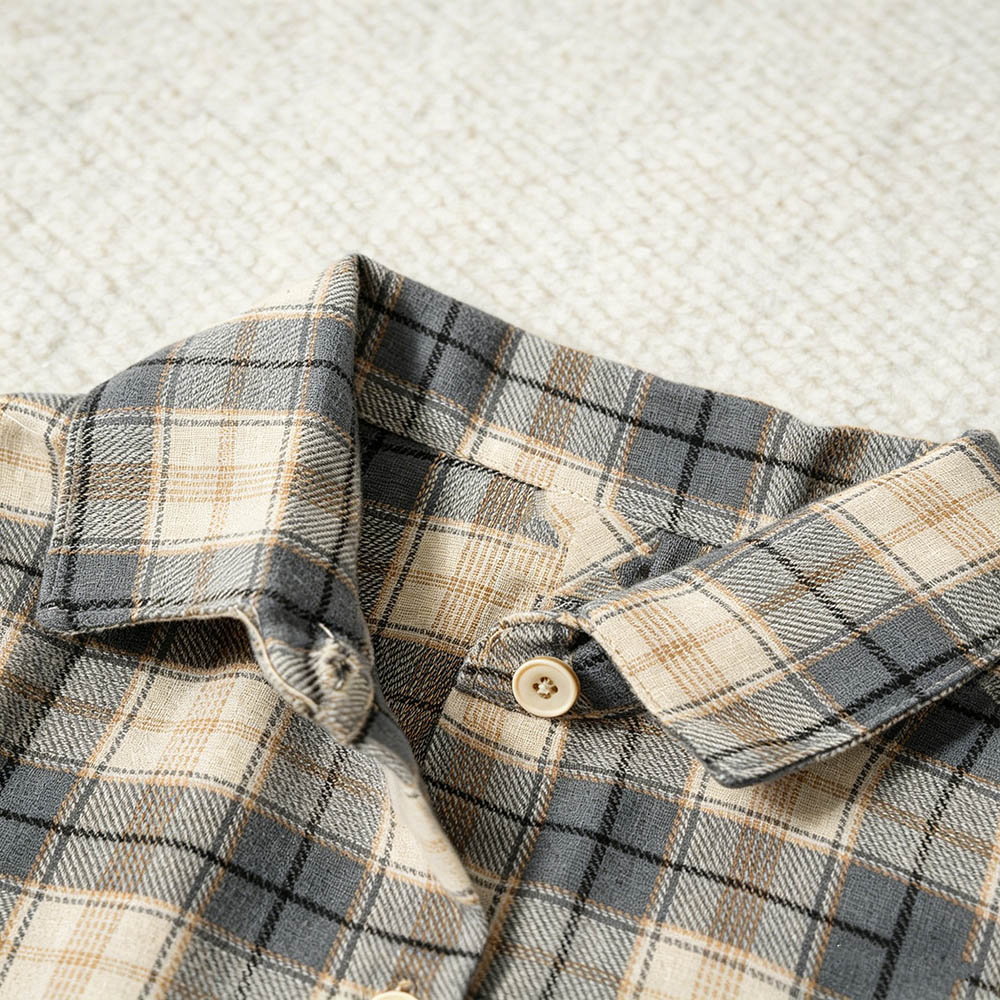 Taiyage - Baby Boy's Plaid Long Sleeves Cotton Shirt