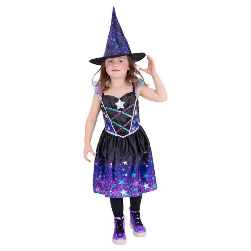 Smiffys - Starry Night Witch Costume With Hat