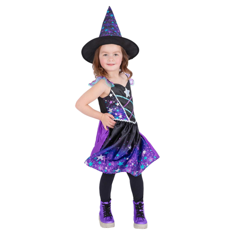 Smiffys - Starry Night Witch Costume With Hat