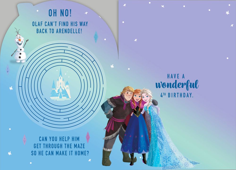 Hallmark - Happy Birthday Age 4 Disney Princess Greeting Card