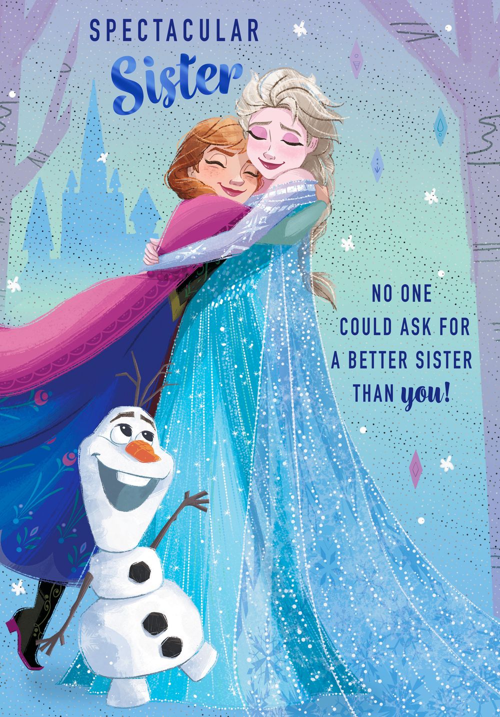 Hallmark - Happy Birthday Sister Spectacular Frozen Greeting Card