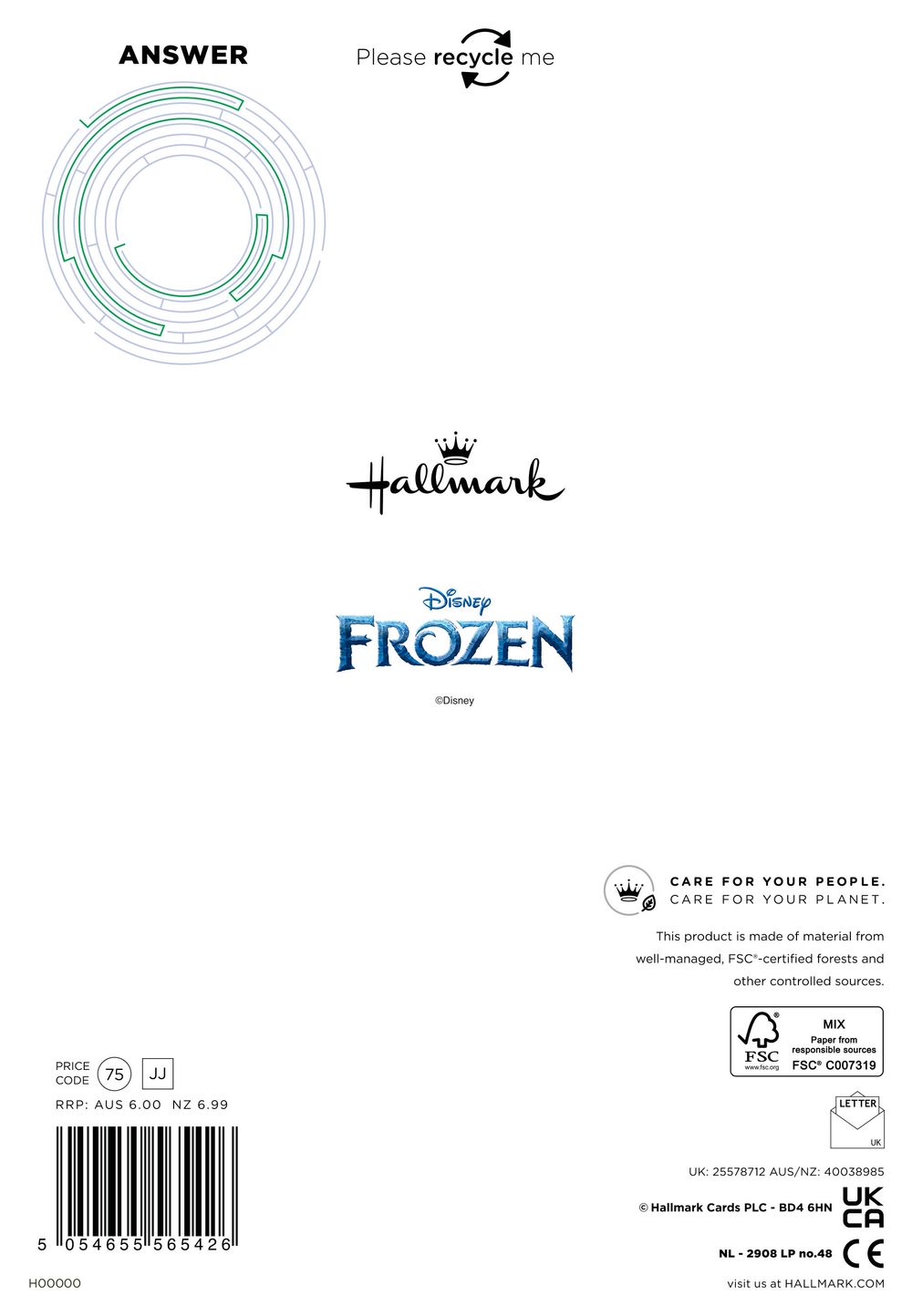 Hallmark - Happy Birthday Sister Spectacular Frozen Greeting Card