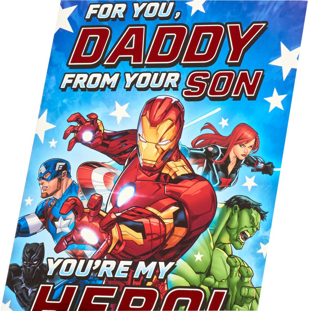 Uk Greetings - Father's Day Daddy From Son Avengers Greeting Card