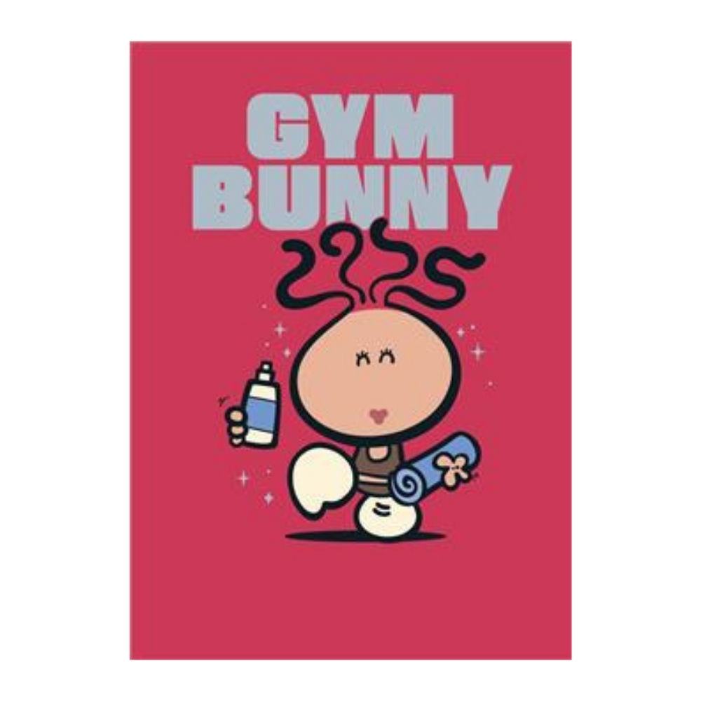 UK Greetings - Bubblegum Blank Gym Bunny Greeting Card