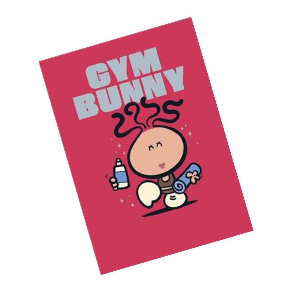 UK Greetings - Bubblegum Blank Gym Bunny Greeting Card