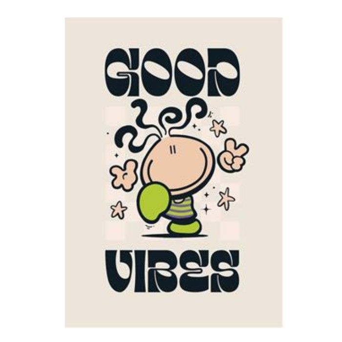 UK Greetings - Bubblegum Blank Good Vibes Greeting Card