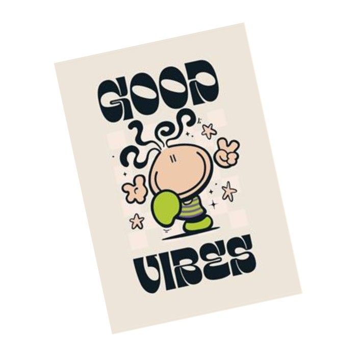 UK Greetings - Bubblegum Blank Good Vibes Greeting Card
