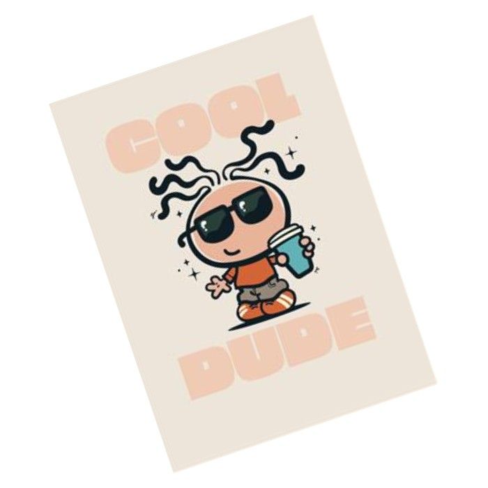 UK Greetings - Bubblegum Blank Cool Dude Greeting Card