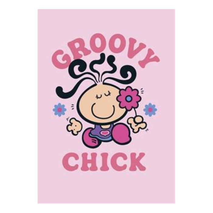 UK Greetings - Bubblegum Blank Groovy Chick Greeting Card