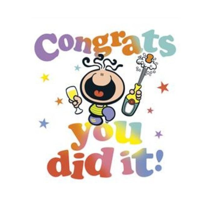 UK Greetings - Bubblegum Blank You Did It Greeting Card