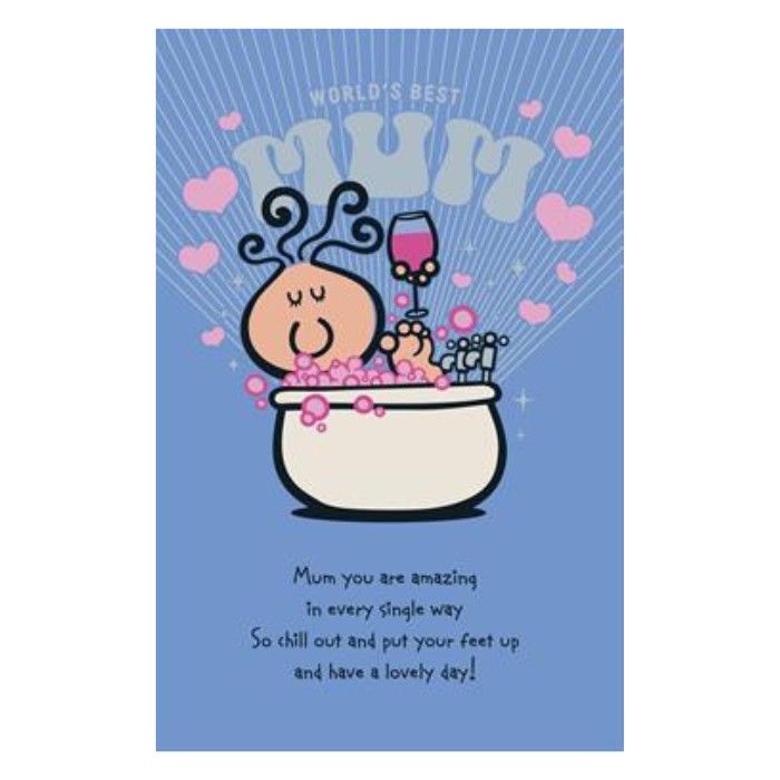 UK Greetings - Bubblegum Happy Birthday World's Best Mom Greeting Card