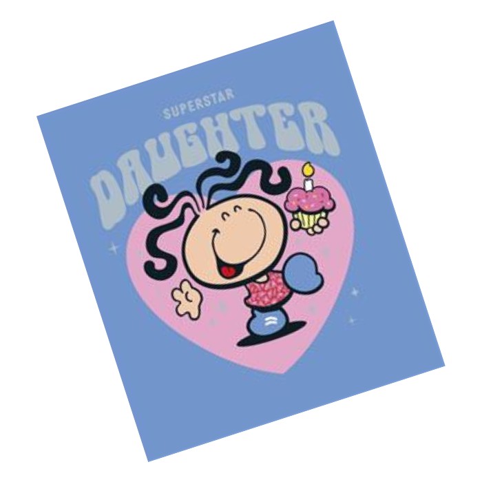UK Greetings - Bubblegum Happy Birthday Superstar Daughter Greeting Card